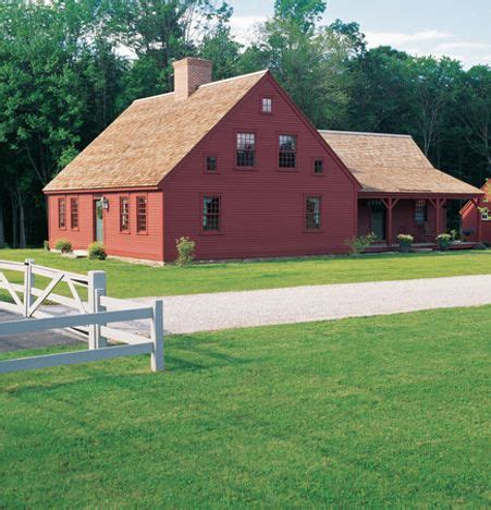 This florida style house plan offers a large covered, wrap around porch on the front of the house and a nice covered patio on the back of the house. Exterior of Cape House with Center Chimney, Ell Addition and Farmers Porch | Ideas for my house ...