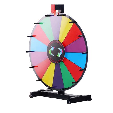 Winspin® 18 Dry Erase Spinning Color Prize Wheel Tabletop Fortune