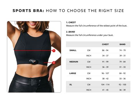 Size Chart Nike Sports Bra