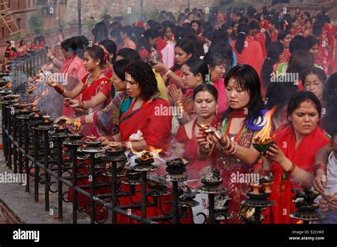 Nepal Kathmandu Valley Listed As World Heritage By Unesco Kathmandu Hindu Women During Teej