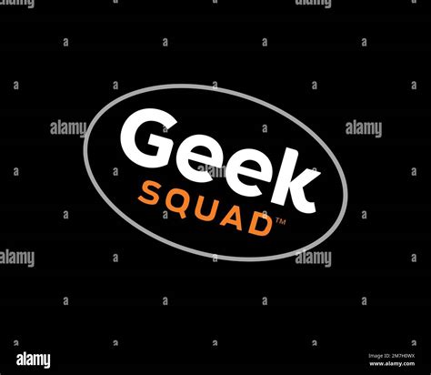 Geek Squad Rotated Logo Black Background B Stock Photo Alamy