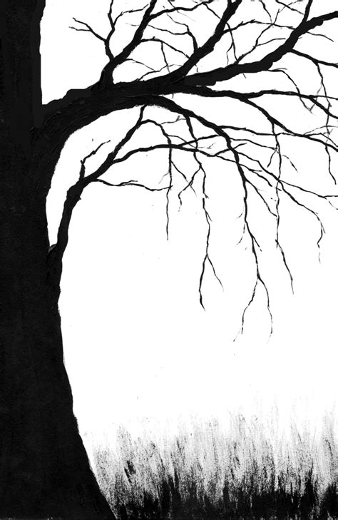 Tree Trunk Drawing Tree Drawing Simple Silhouette Drawing Tree