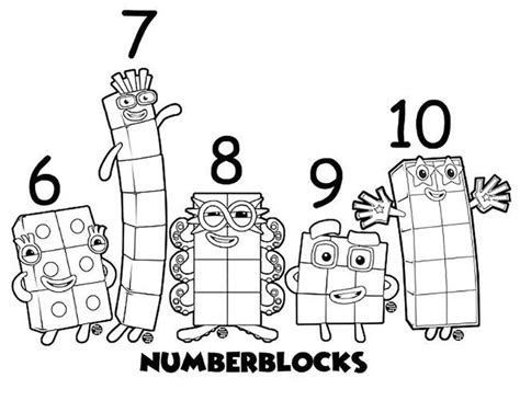 Numberblocks 20 Coloring Pages F5noworld