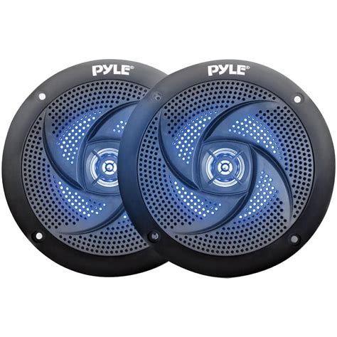 Pyle 4 In 100 Watt Low Profile Waterproof Marine Speakers With Leds