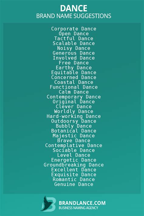 1000 Top Dance Company Name Ideas List Generator 2024