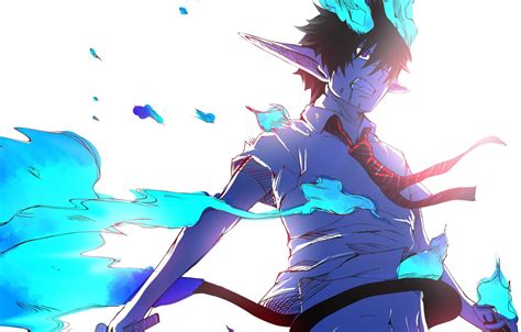 Обои аниме арт парень Ao No Exorcist Рин Окумура Синий Экзорцист