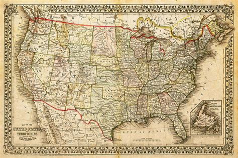 Map Of The United States In 1860 Map
