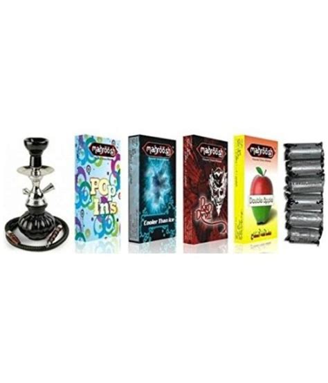 Desi Karigar Multicolour 30 Cm Glass Table Hookah Pack Of 6 Buy Desi Karigar Multicolour 30