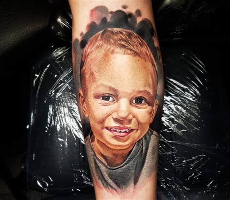 Child Portrait Tattoo By Marek Hali Photo 29352