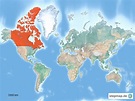 Kanada Weltkarte von goboi - Landkarte für die Welt
