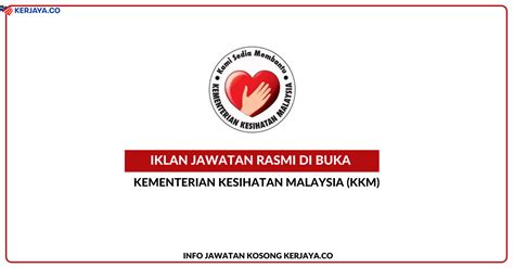 Untuk makluman, terdapat beberapa kekosongan jawatan yang dibuka untuk permohonan oleh pihak kementerian kesihatan malaysia (kkm). Jawatan Kosong Terkini Kementerian Kesihatan Malaysia (KKM ...