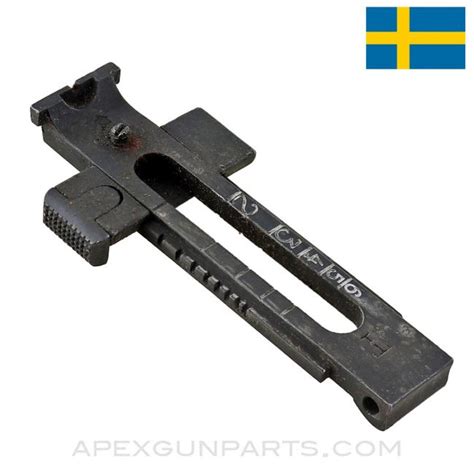 Swedish Mauser M38 Rear Sight Leaf Assembly Good