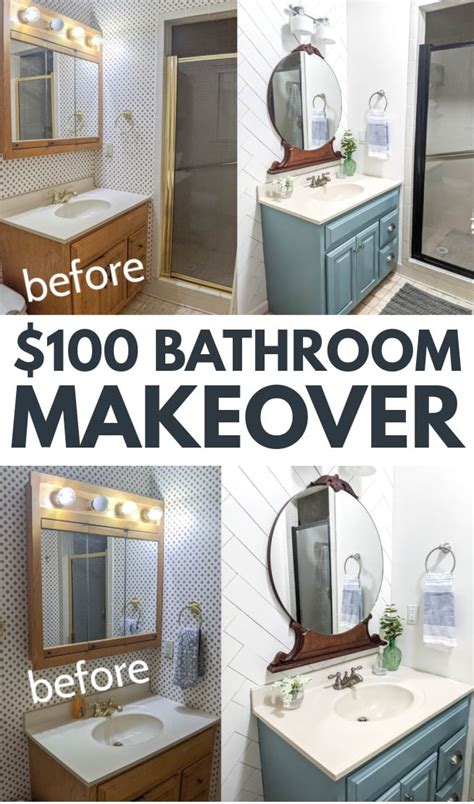 Gorgeous Small Bathroom Makeover On A 100 Budget Lovely Etc