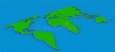 Mapa De Mundo 3d Ilustração Stock Ilustração De Grade 25276642