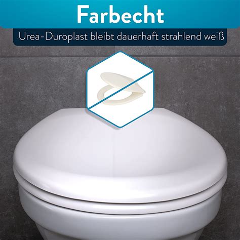 Benkstein® Premium Toilettendeckel Antibakteriell Weiss Duroplast