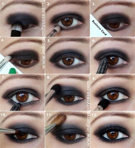 Step By Step Black Smokey Eye Beauty Pinterest