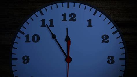 Ten Minutes To Midnight Time Lapse Animation Stock Footage Sbv