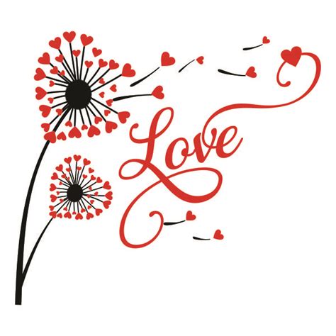 Dandelion Heart Love Cuttable Designs Valentines Svg Valentines Cricut Crafts