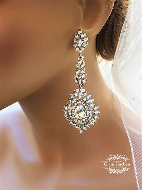 Bridal Earrings Bridal Jewelry Bridesmaid Earrings Maid Of Etsy