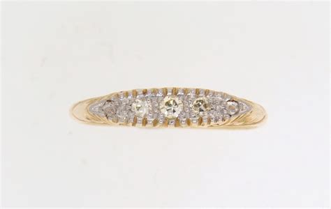 Victorian Diamond Half Hoop Ring Berridges Jewellers Ipswich Vintage