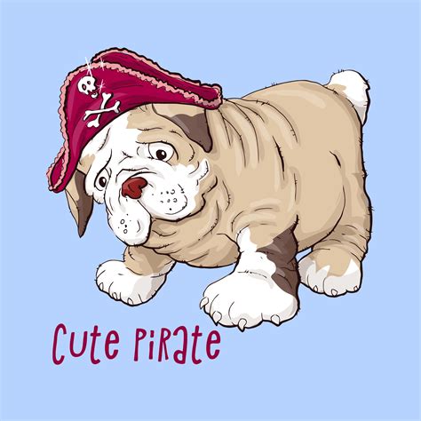 Happy Cartoon Puppy Dog Portrait Of Cute Little Dog Wearing Collar