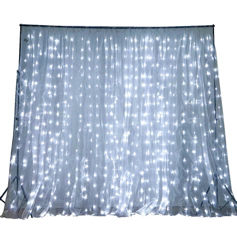 20ft X 10ft 600 Sequential White Led Lights Big Photography Organza