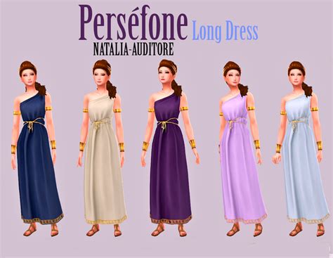 Perséfone Greek Dress Normal And Long Greek Dress Sims 4 Dresses Sims