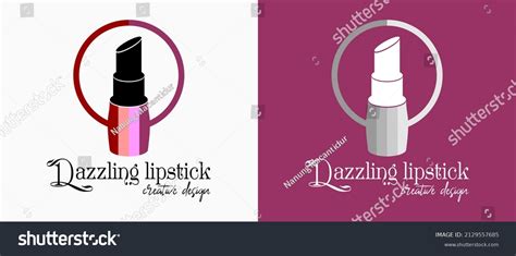 Lipstick Logo Design Creative Colorful Concept Stock Vector Royalty