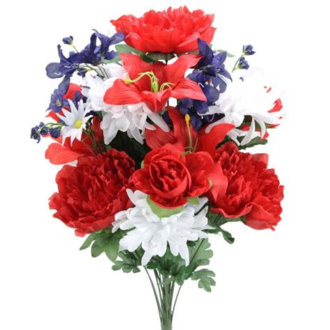 Memorial day is the time to remember and honor those who risked their lives to protect us and the country. Admired By Nature 24 Stem Mixed Artificial Flowers for ...