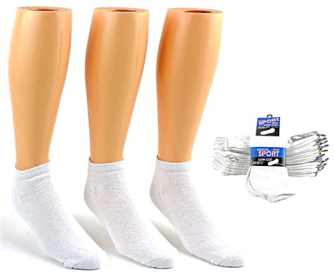 Wholesale Mens White Low Cut Ankle Socks Size 10 13 Sku 234522 Dollardays