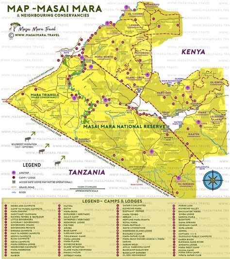 Masai Mara Map Masai Mara National Reserve Masai Mara Map