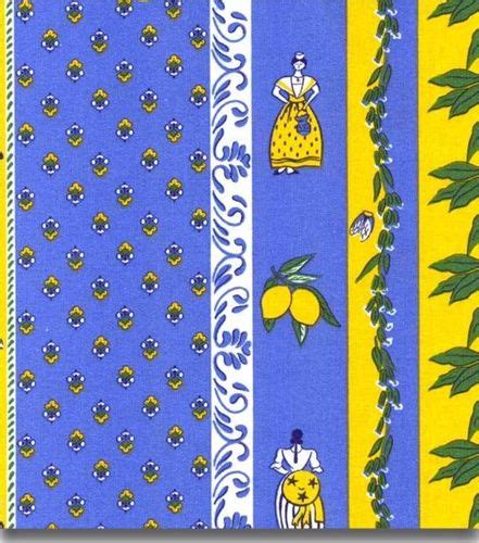 Fabric Provence Design Provence Blue And Yellow 60 Wide 1 Yard