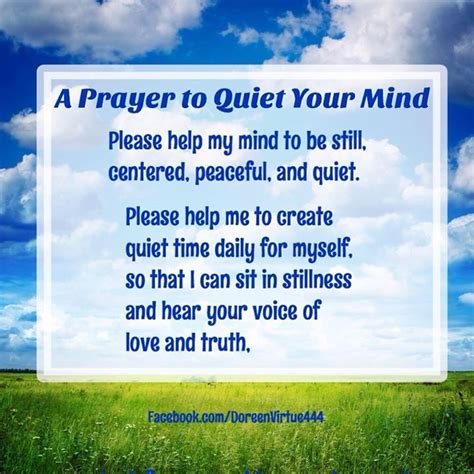 Prayer To Quiet Your Mind Spiritual Guidance Spiritual Quotes Online