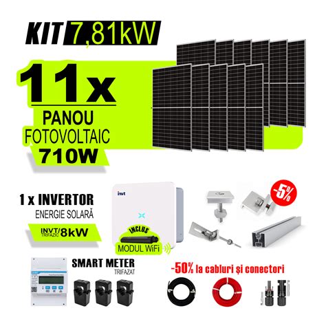 Kit Complet Sistem Fotovoltaic Kw On Grid Trifazat Tabla Lindab