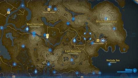 Legend Of Zelda Breath Of The Wild Towers Map