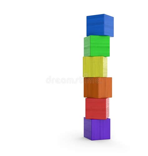 Colourful Stacked Blocks Stock Photo Image Of Isolated 30297552