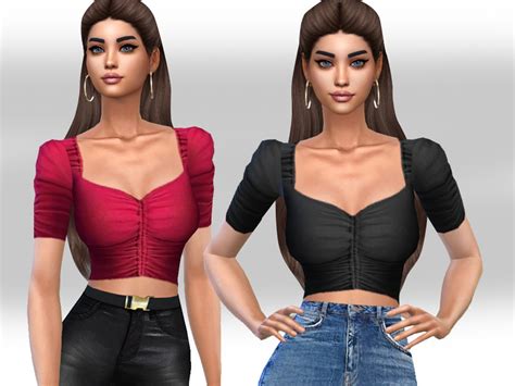 Stylish Casual Blouses The Sims 4 Catalog