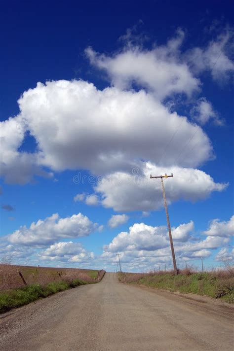 Country Road Stock Image Image Of White Grass Farm Clouds 600809