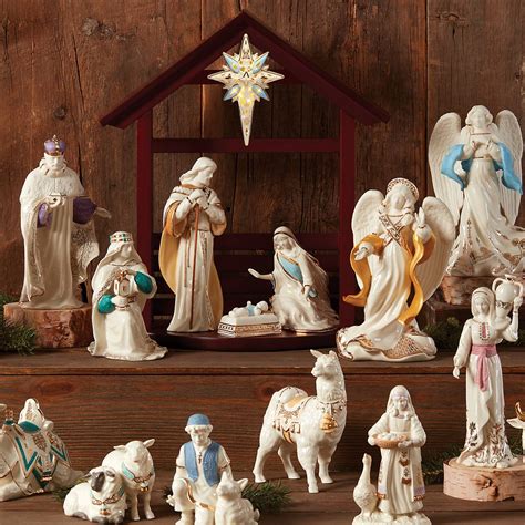 First Blessing Nativity Wood Créche Lenox Corporation
