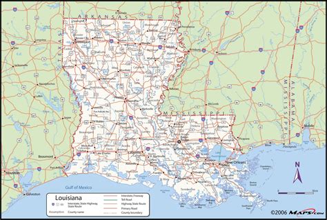 Louisiana County Wall Map