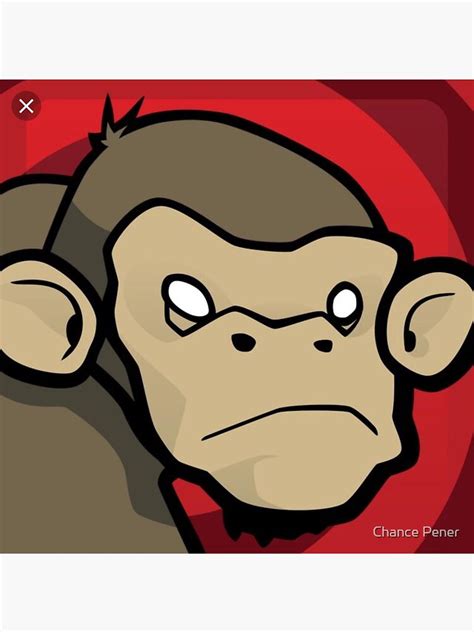 Monkey Gamerpic Sticker For Sale By Chance Pener Redbubble