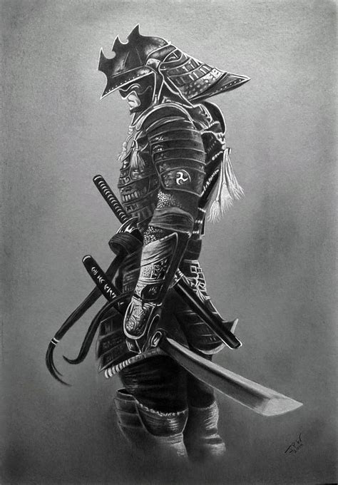 Samurai Drawing By Jpw Artist Pixels