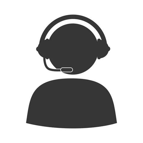 Headset Symbol Man Headset Call Center Icon Face With Headset