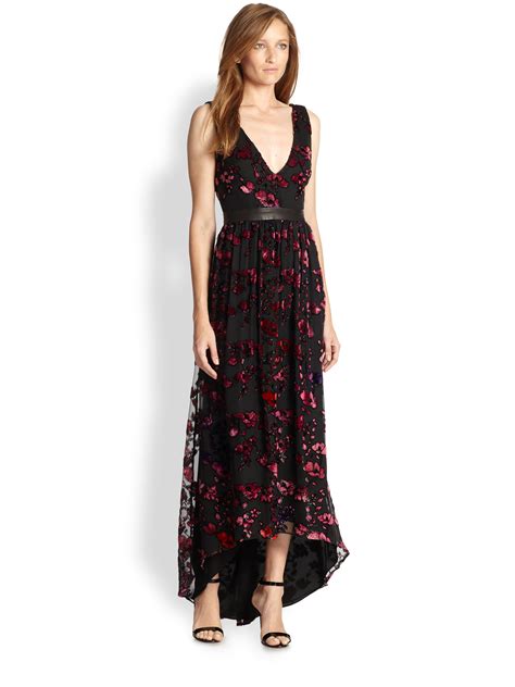 Alice Olivia Kasia Hilo Maxi Dress In Pink Velvet Rose Lyst