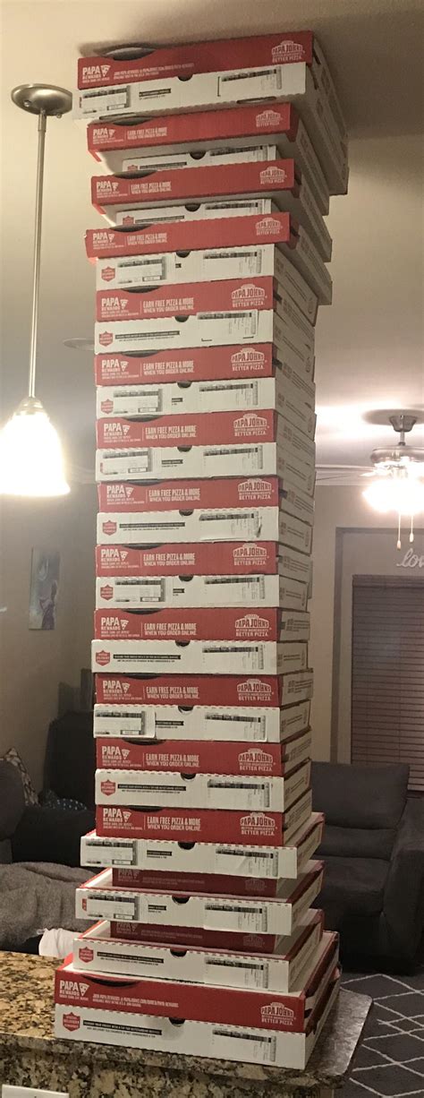 The truck and dough business remains under the pizza tower brand. Pizza Box Tower : oddlysatisfying