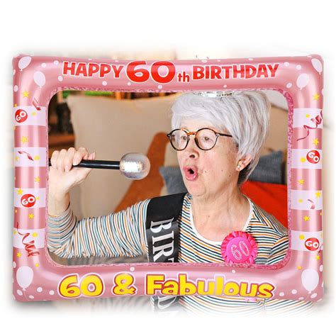 Buy Howaf Rose Gold 60th Birthday Party Photo Booth Frame 60th