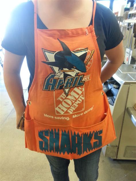 April Got To Personalize Her Apron Nailed It Sanjosesharks
