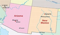 Mapa do Arizona - EUA Destinos