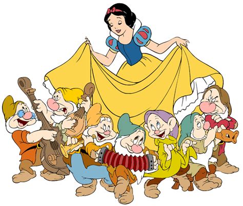 Snow White With Dwarfs Clip Art Images Disney Clip Art Galore