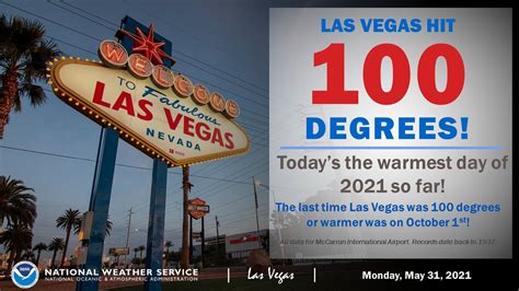 NWS Las Vegas On Twitter We Did It First 100 Degree Day Of 2021